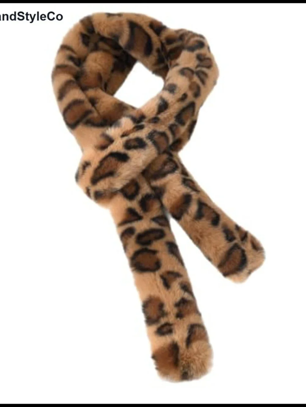 Faux Fur Skinny Scarf Waist Belt Choker Women Leopard Tassel Versatile